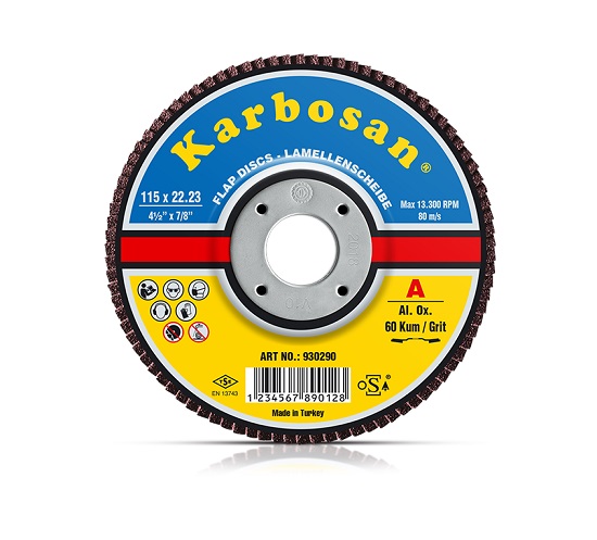 Karbosan Flap Disk Al. NK  115-40 Kum