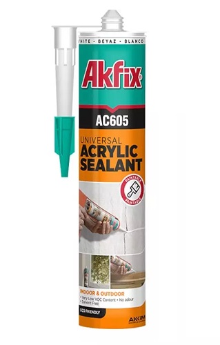 Akfix AC605 Akrilik Mastik 500 Gr Beyaz
