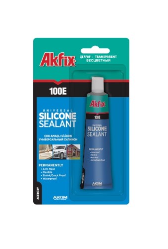 Akfix 100E Genel Amaçlı Tüp Silikon 50 Ml Şeffaf