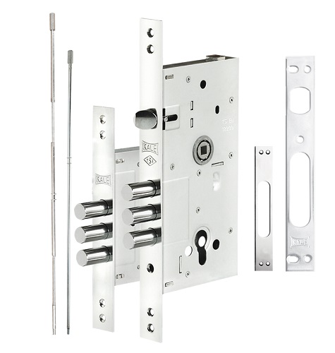 Multisistem Yarı Merkezi Çelik Kapı Kilidi 60 mm Krom (Sn Saten Silindir)