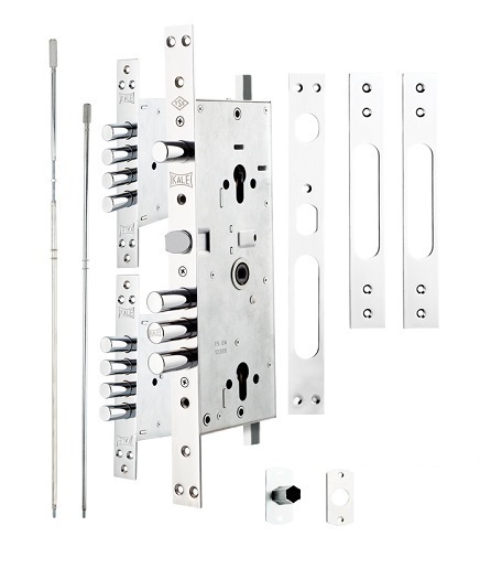 Multisistem Merkezi Çelik Kapı Kilidi 68 mm Krom ( BM +GNC Nikel Rozetsiz)