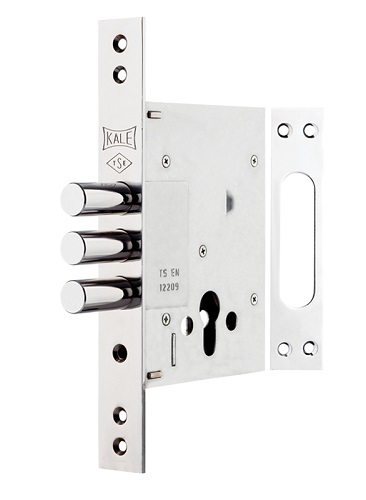Plus Çelik Kapı Emniyet Kilidi 60 mm Krom (GM Nikel Silindirli)